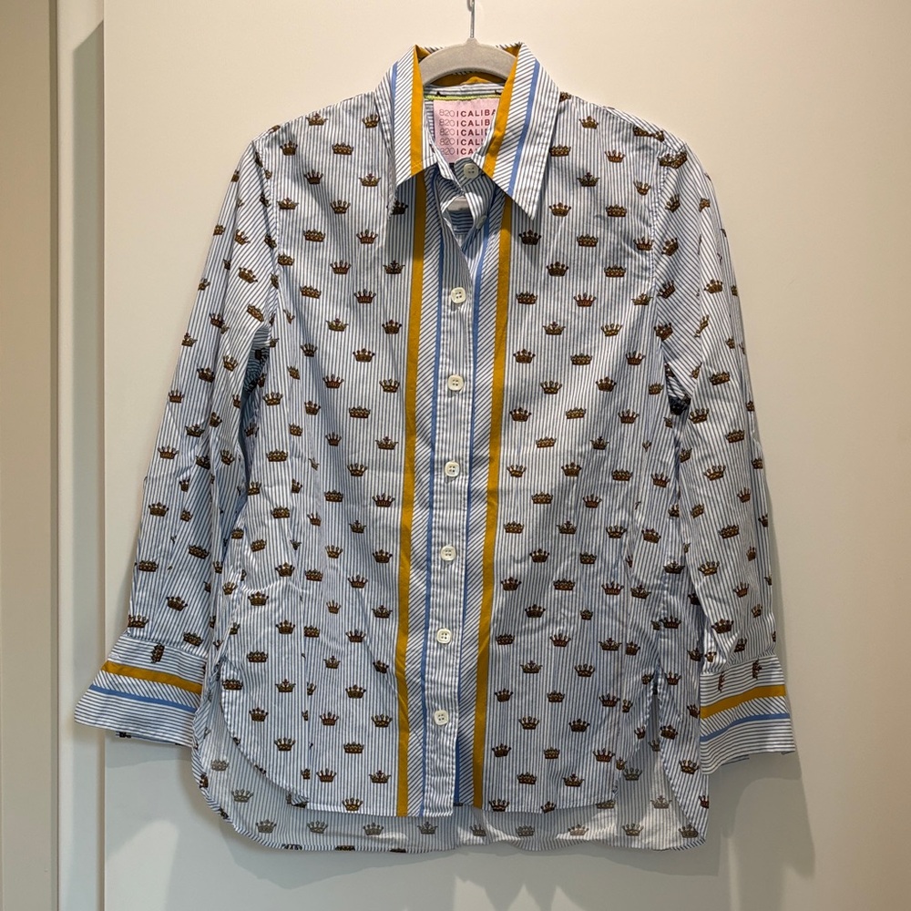 820 Caliban Crown Print Button Down | 40 Medium